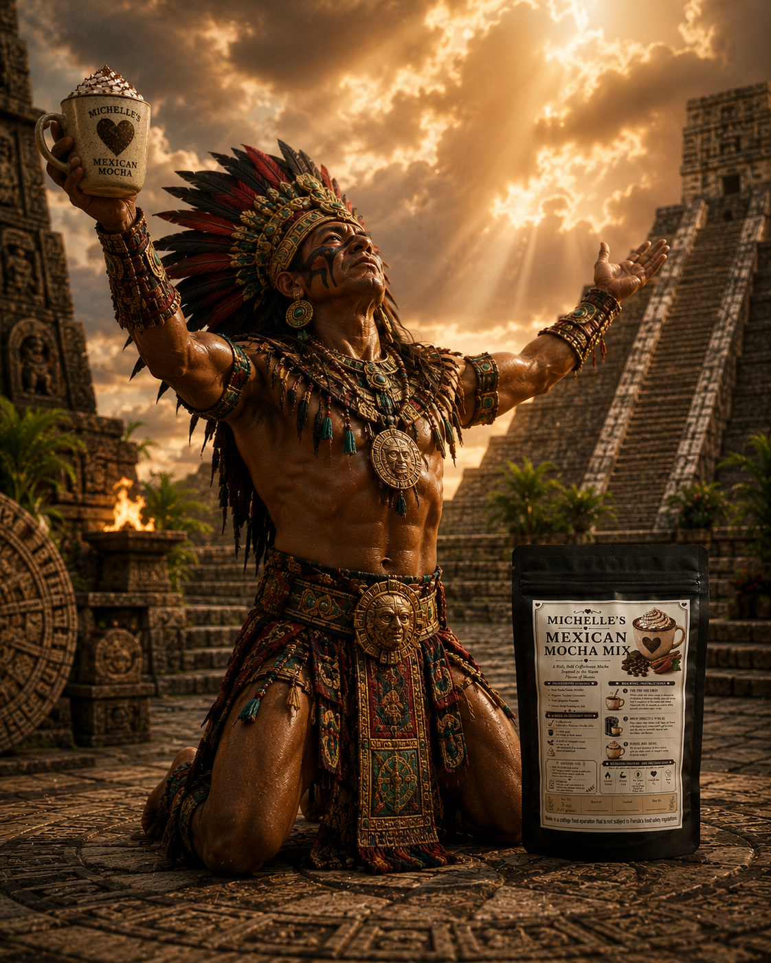 Aztec celebrating Michelle's Mexican Mocha