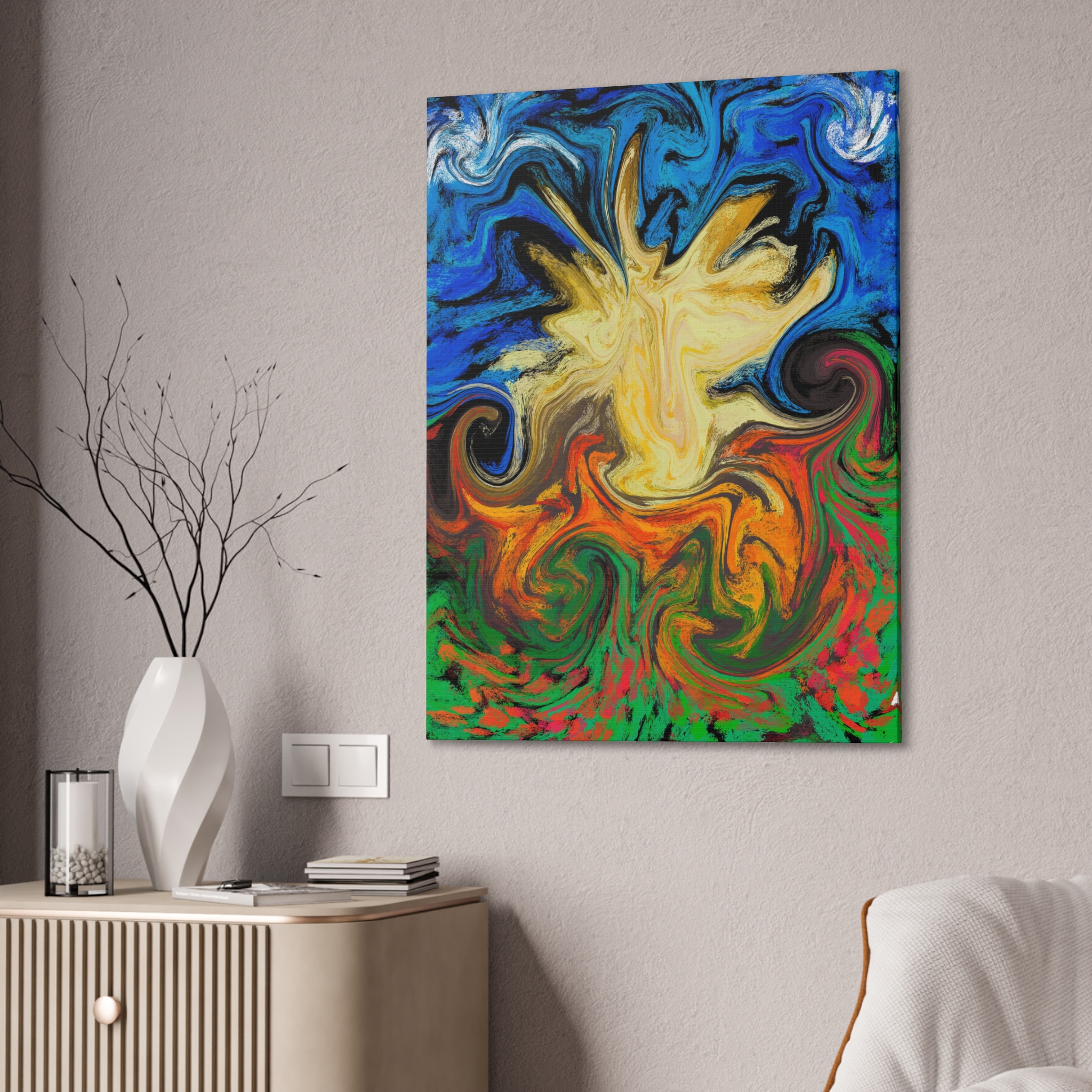 Dilly Dally ~ Vibrant Abstract Canvas Art, Colorful Wall Decor, Modern Home Art, Living Room Decoration, Gift for Art Lovers - Image 17