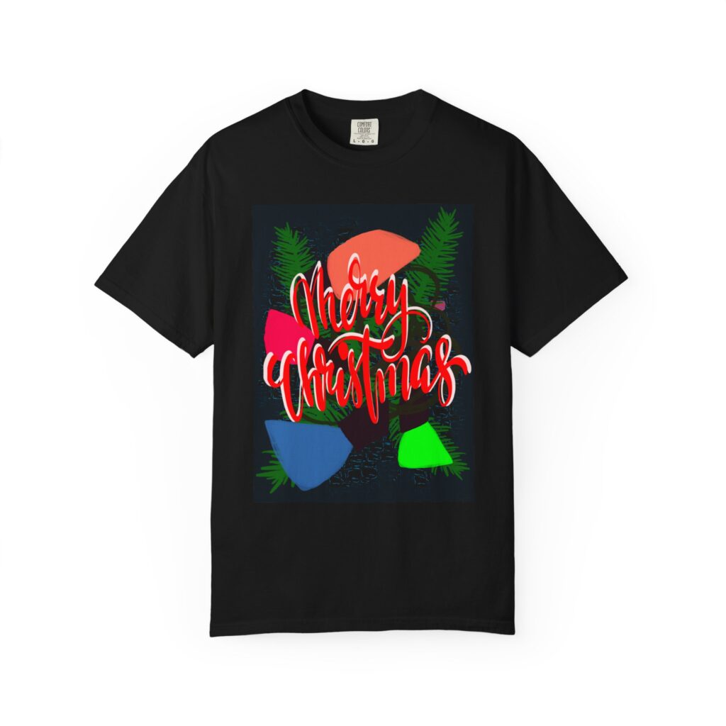 Merry Christmas - Lights Unisex Garment-Dyed T-shirt