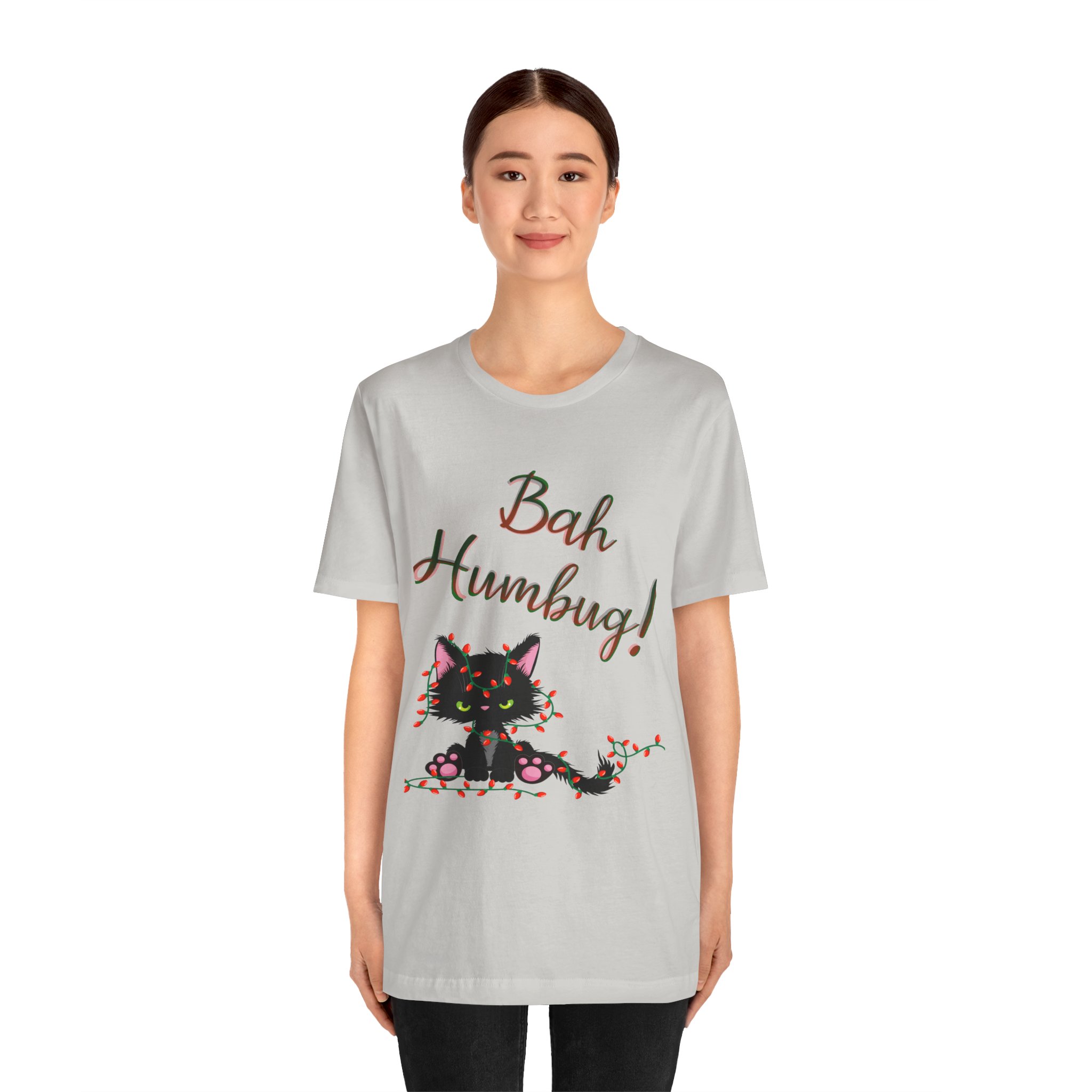 Bah Humbug Black Cat Unisex Jersey Short Sleeve Tee - Image 9