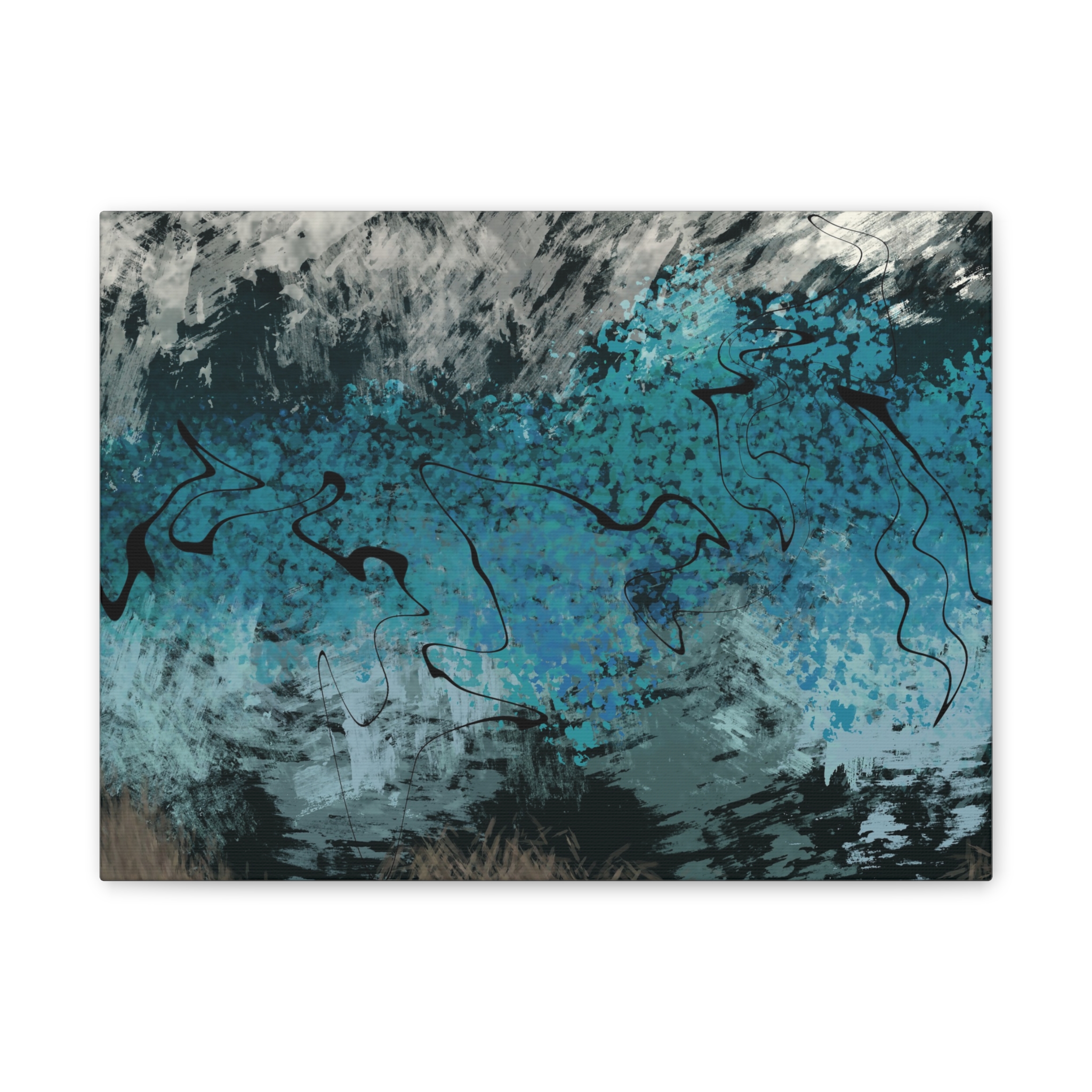 Tsunami ~ Abstract Ocean Wave Canvas Art, Modern Home Decor, Blue Wall Art, Abstract Painting, Coastal Style, Unique Gift Ideas - Image 3