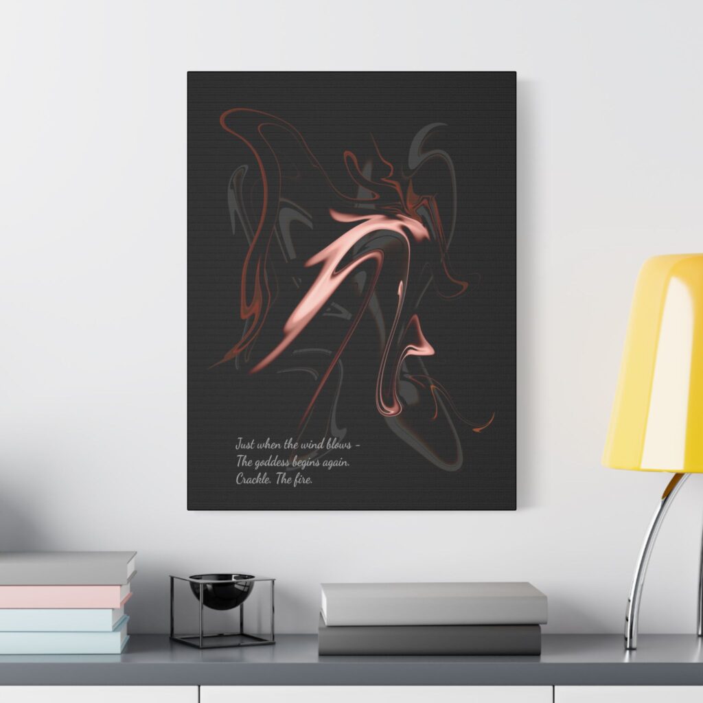 Fire Goddess Satin Canvas, Stretched
