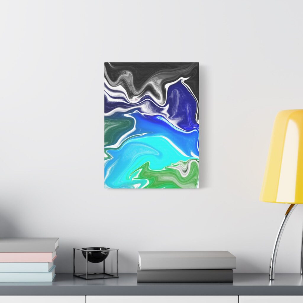 Earth Art Print on Satin Canvas, Stretched