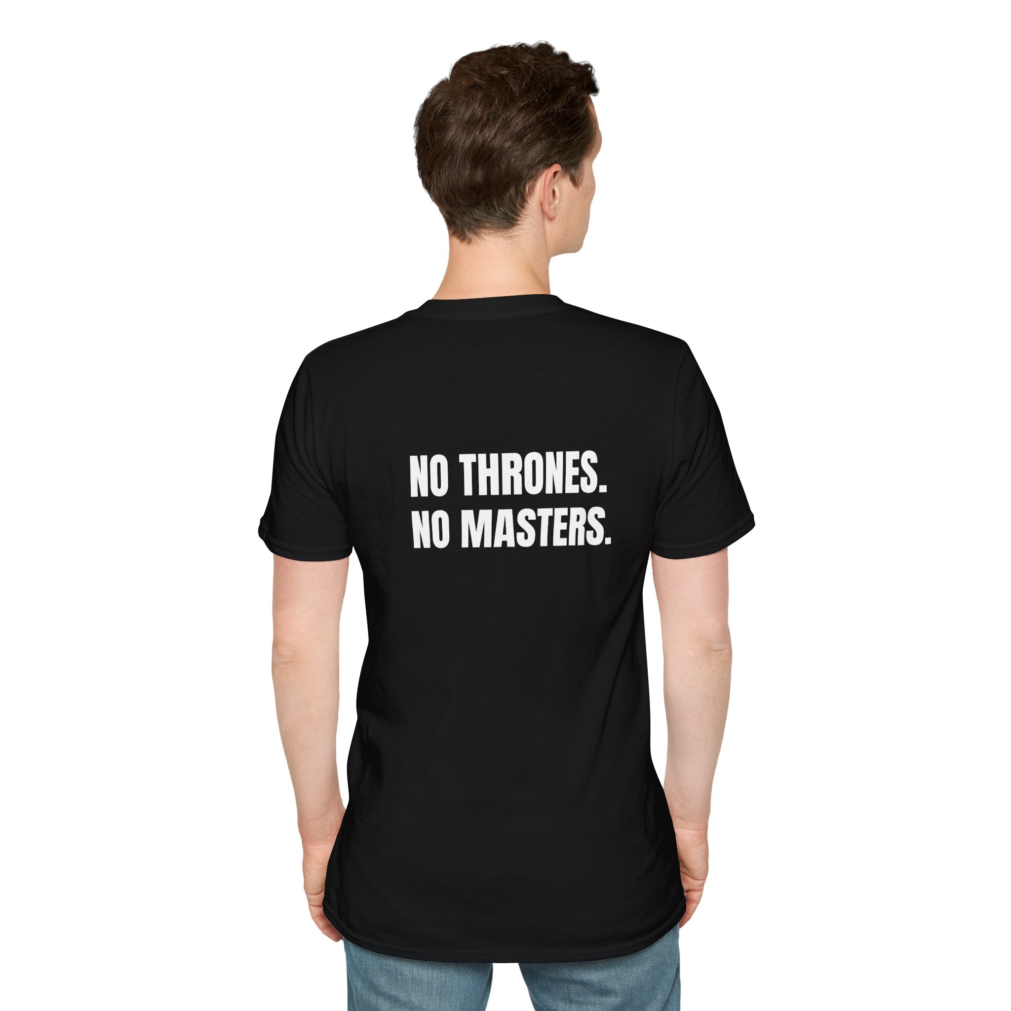 No Kings! crown graphic T-Shirt | punk protest streetwear, black tee - Image 3