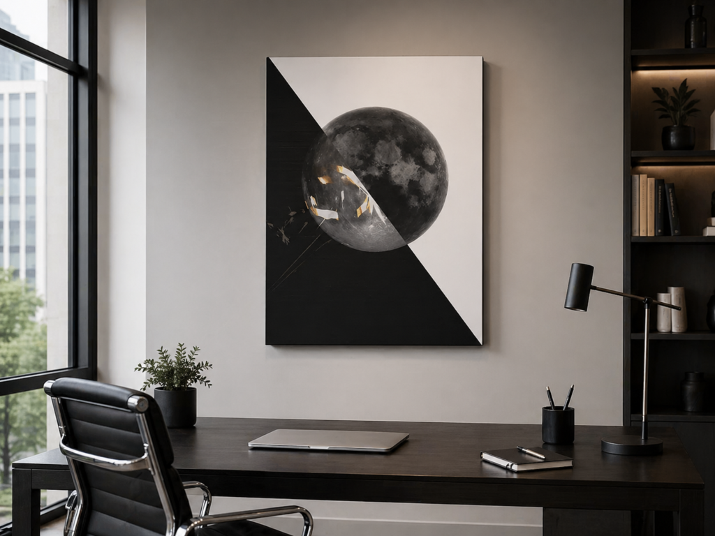 Techno-Savage Art Print on Satin Canvas, Stretched