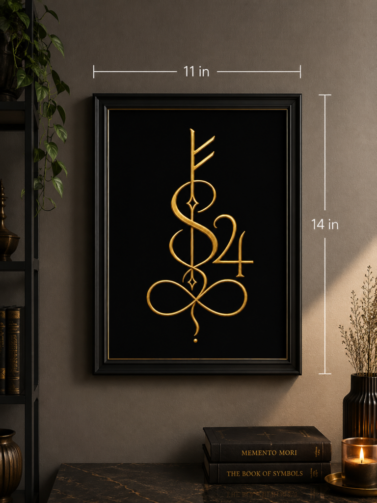 Wealth Sigil Art Print | Minimal Occult Symbol Wall Art