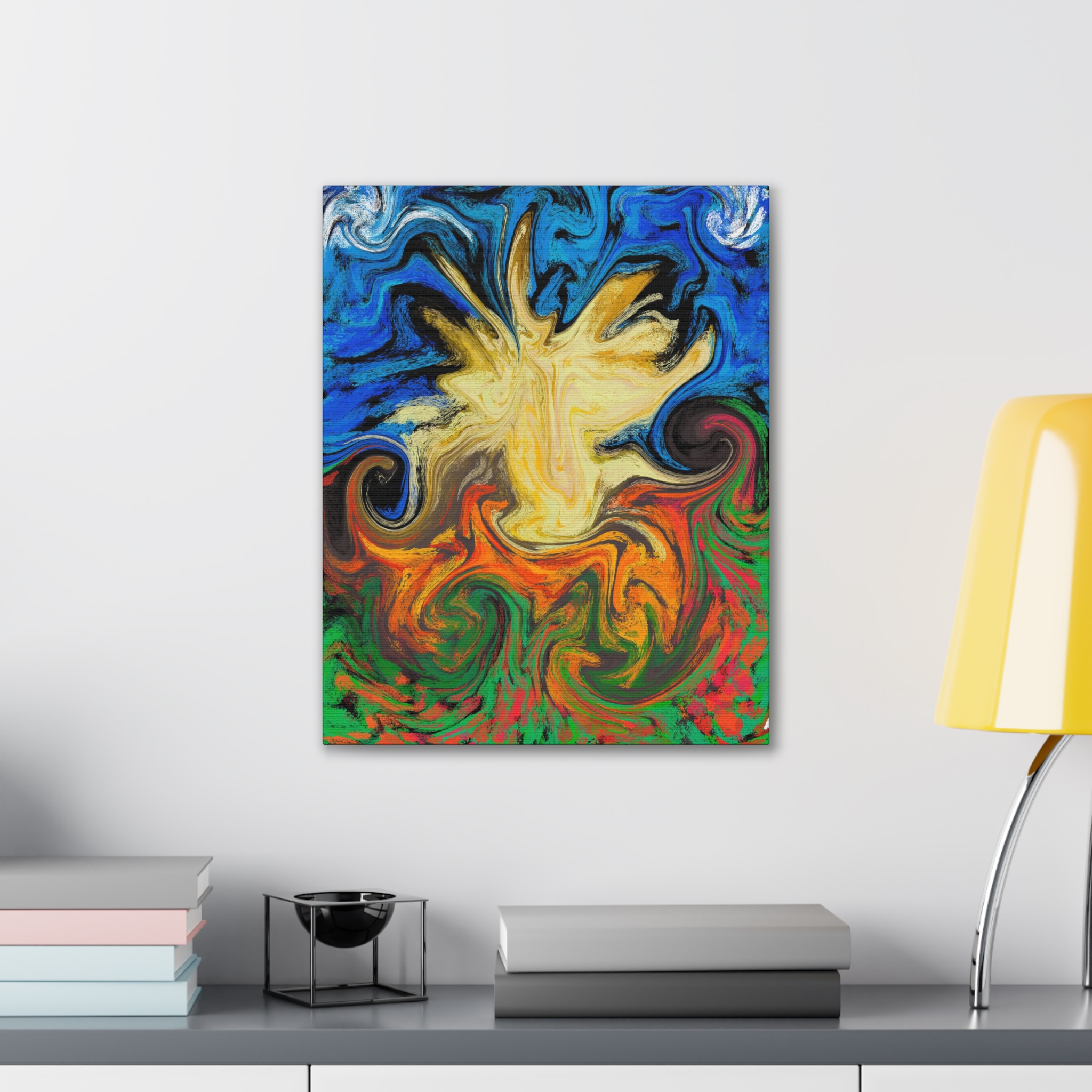 Dilly Dally ~ Vibrant Abstract Canvas Art, Colorful Wall Decor, Modern Home Art, Living Room Decoration, Gift for Art Lovers - Image 6
