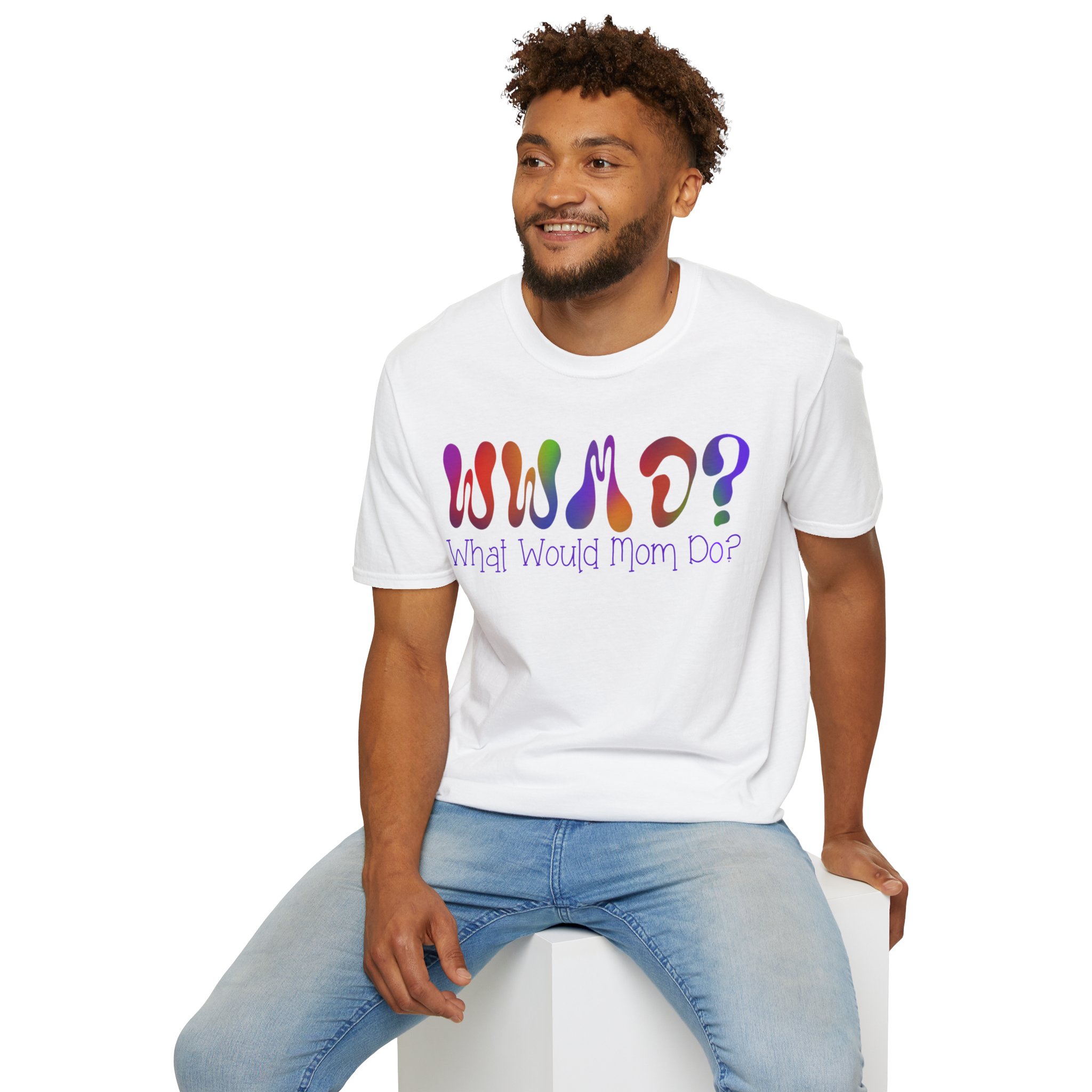WWMD? What Would Mom Do? Tie-Dye Unisex Softstyle T-Shirt