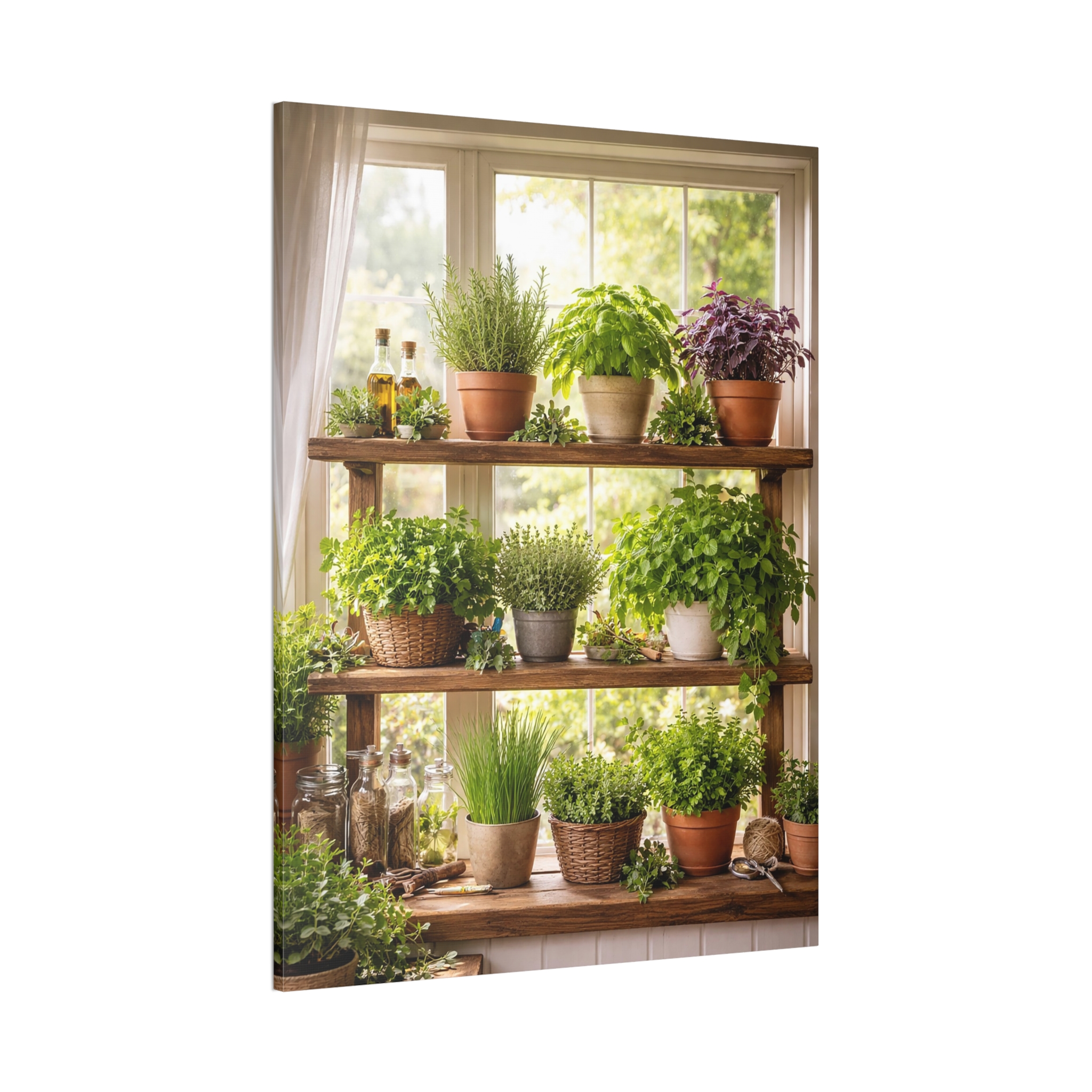 Herb Garden Window Shelf Canvas Art - Image 4