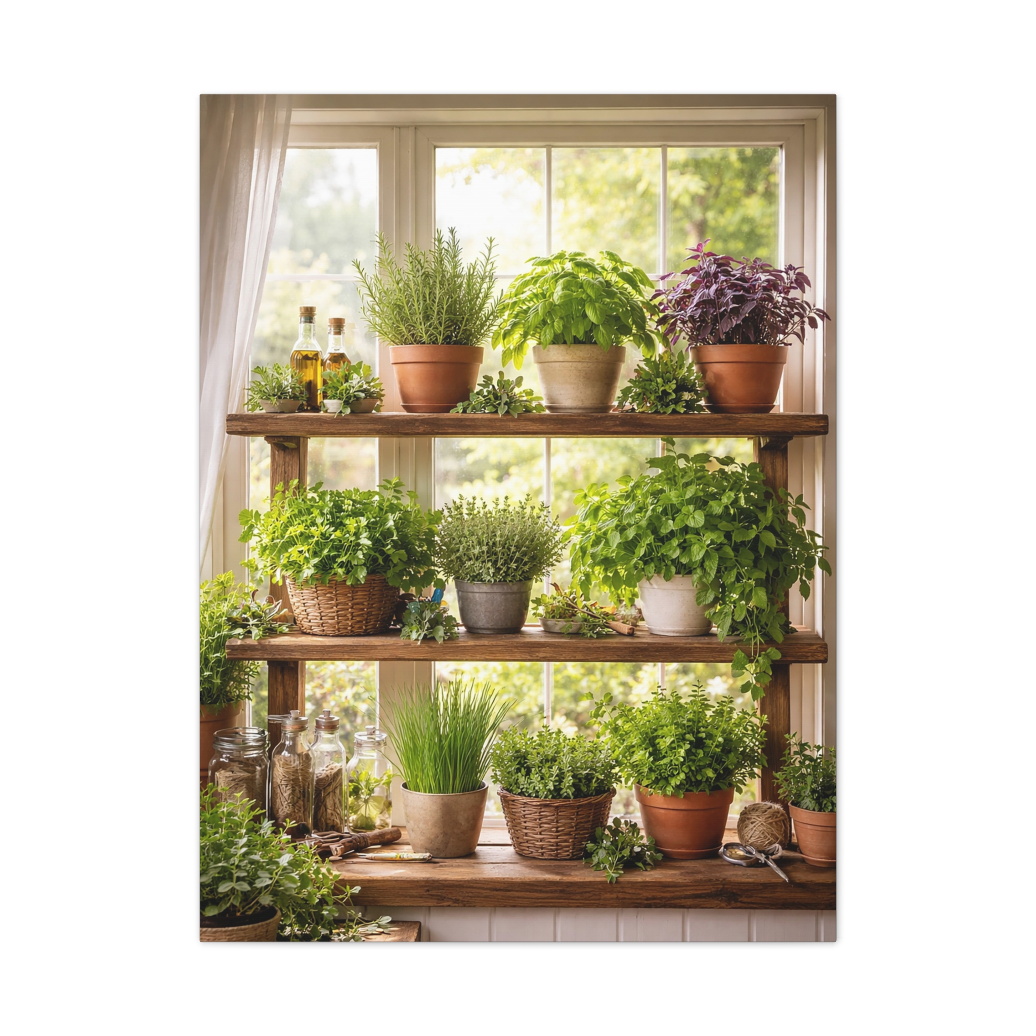 Herb Garden Window Shelf Canvas Art - Image 3