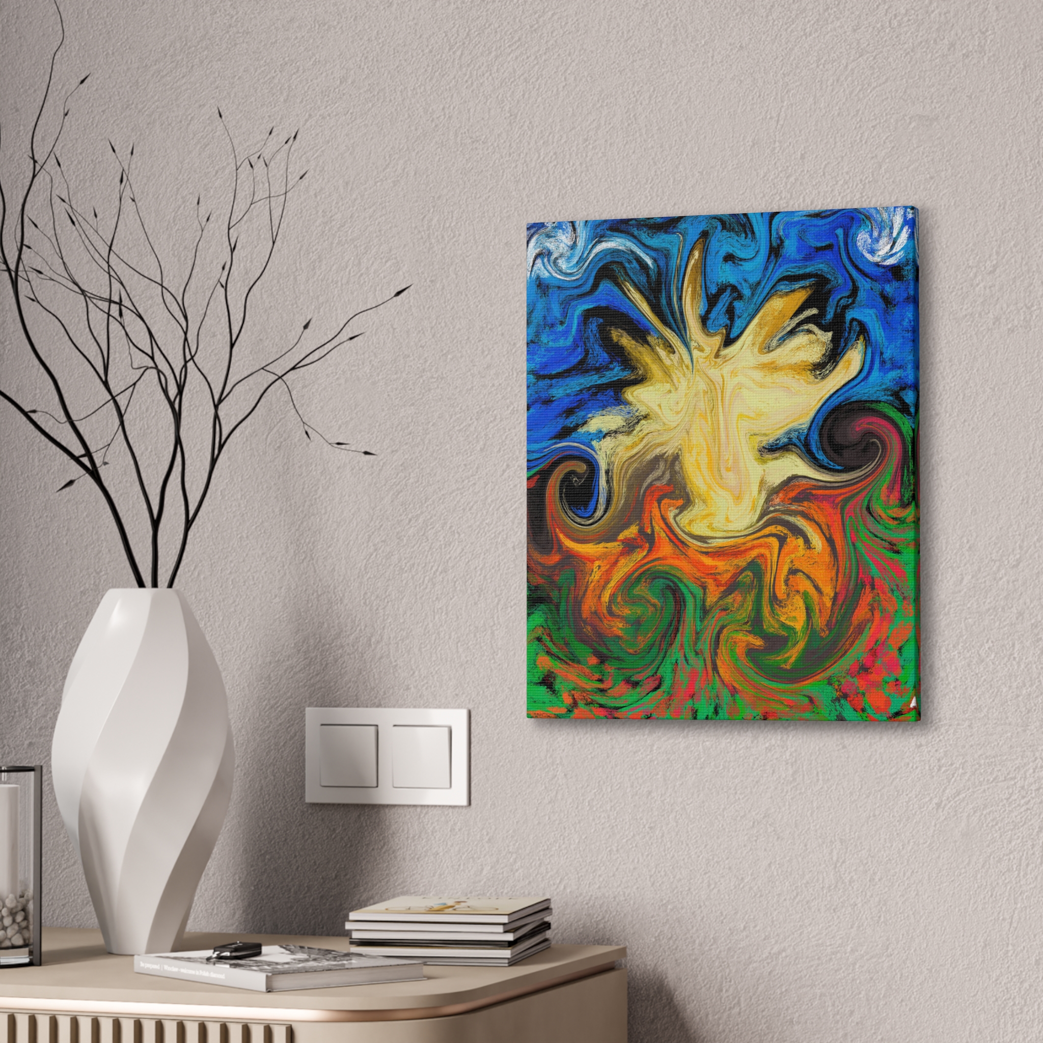 Dilly Dally ~ Vibrant Abstract Canvas Art, Colorful Wall Decor, Modern Home Art, Living Room Decoration, Gift for Art Lovers - Image 7