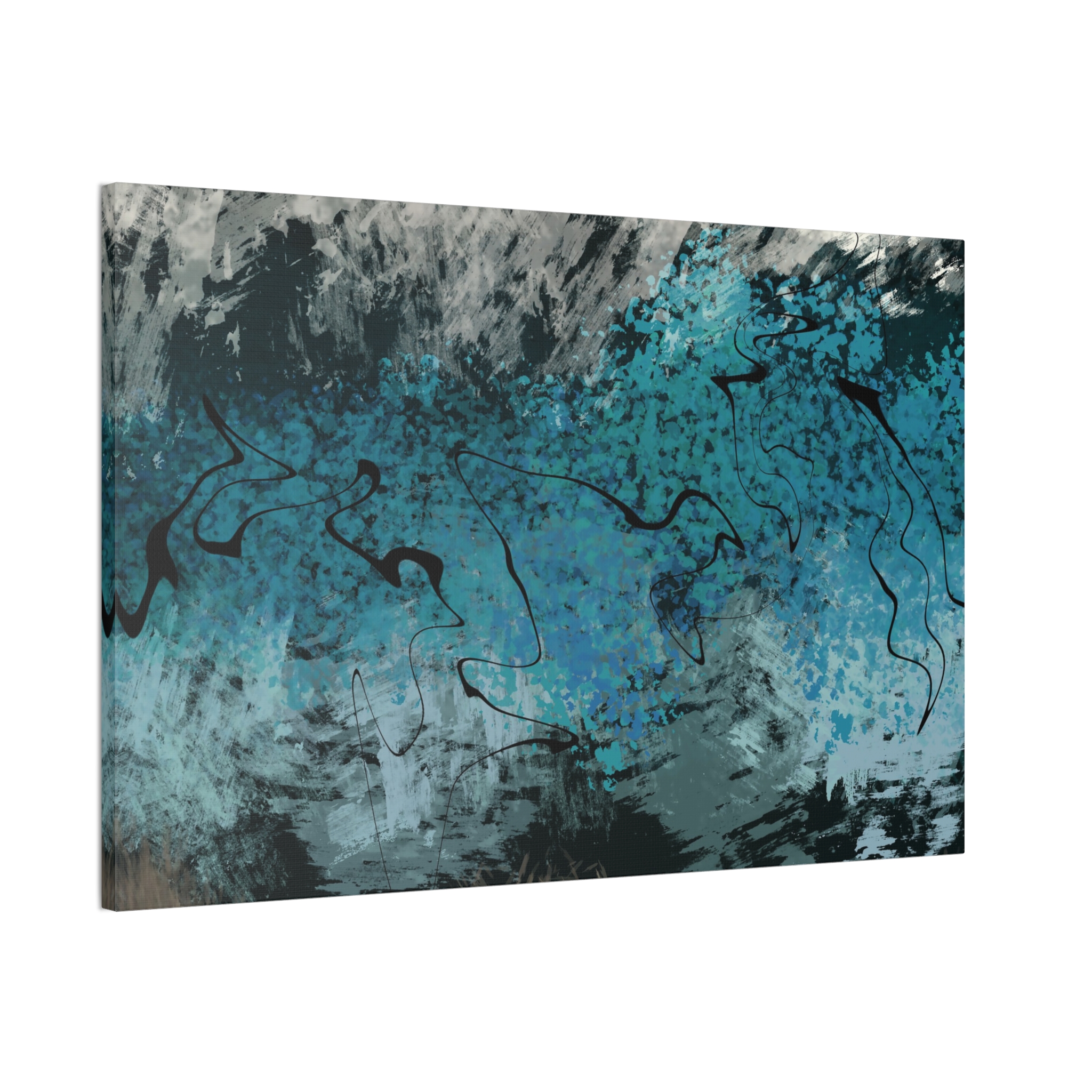 Tsunami ~ Abstract Ocean Wave Canvas Art, Modern Home Decor, Blue Wall Art, Abstract Painting, Coastal Style, Unique Gift Ideas - Image 2