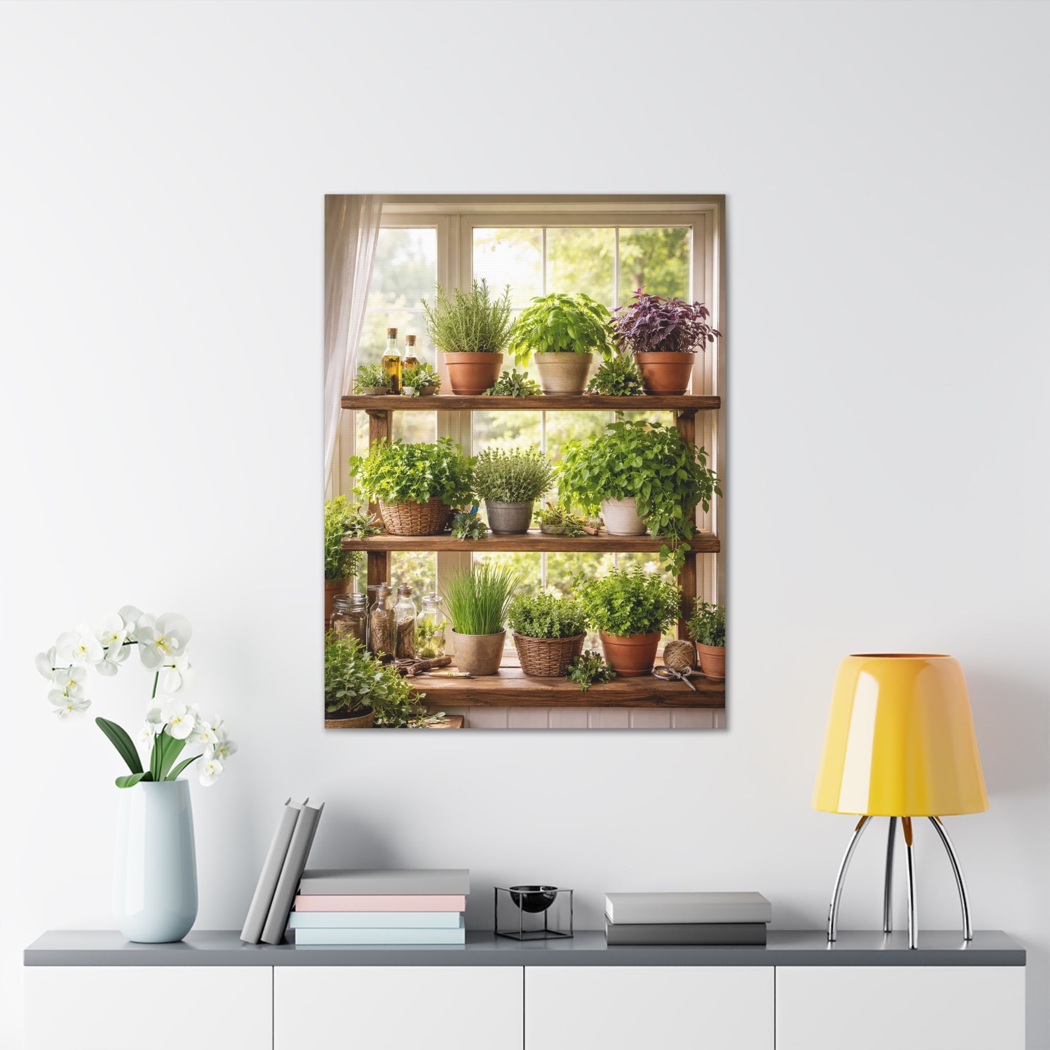Herb Garden Window Shelf Canvas Art - Image 5