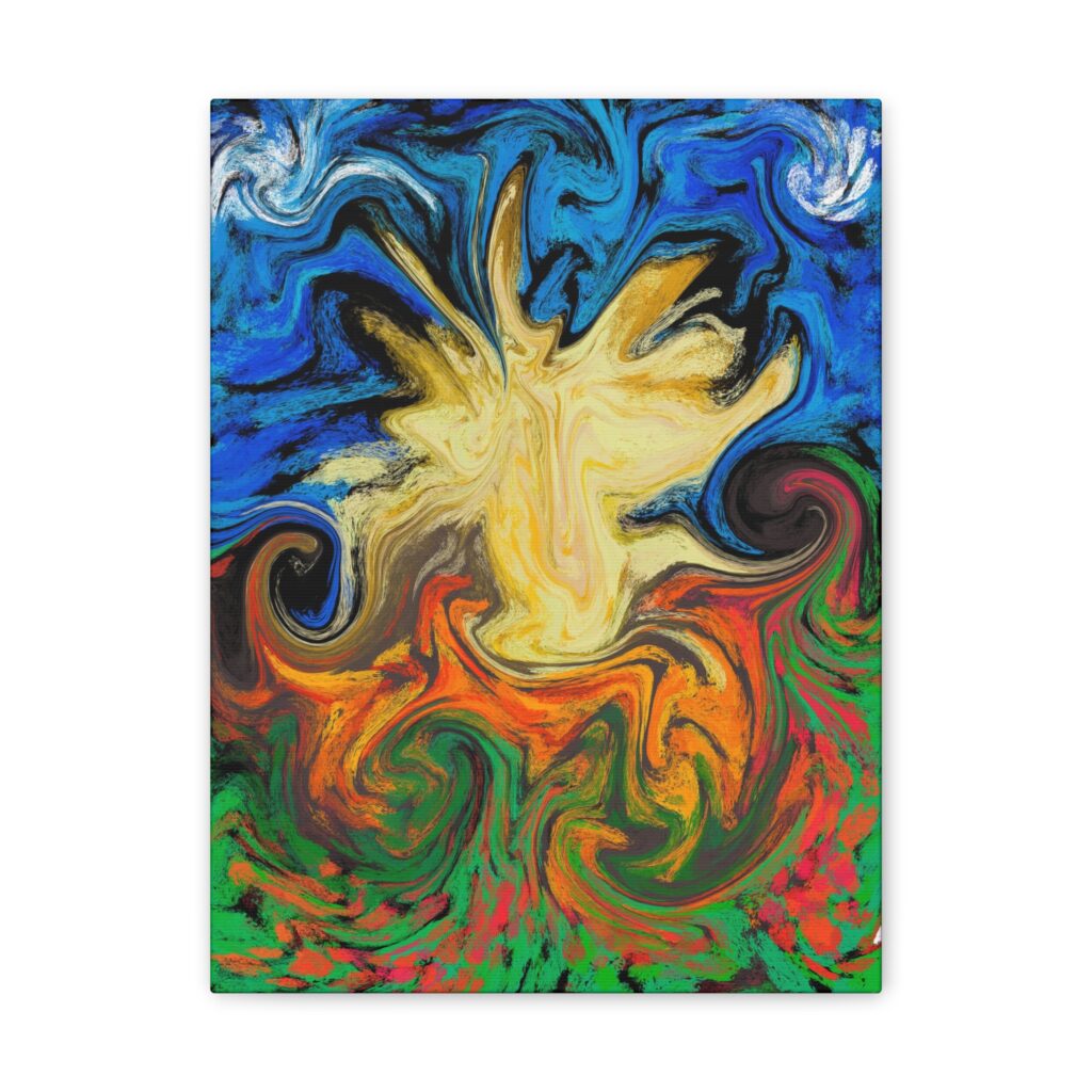 Dilly Dally ~ Vibrant Abstract Canvas Art, Colorful Wall Decor, Modern Home Art, Living Room Decoration, Gift for Art Lovers