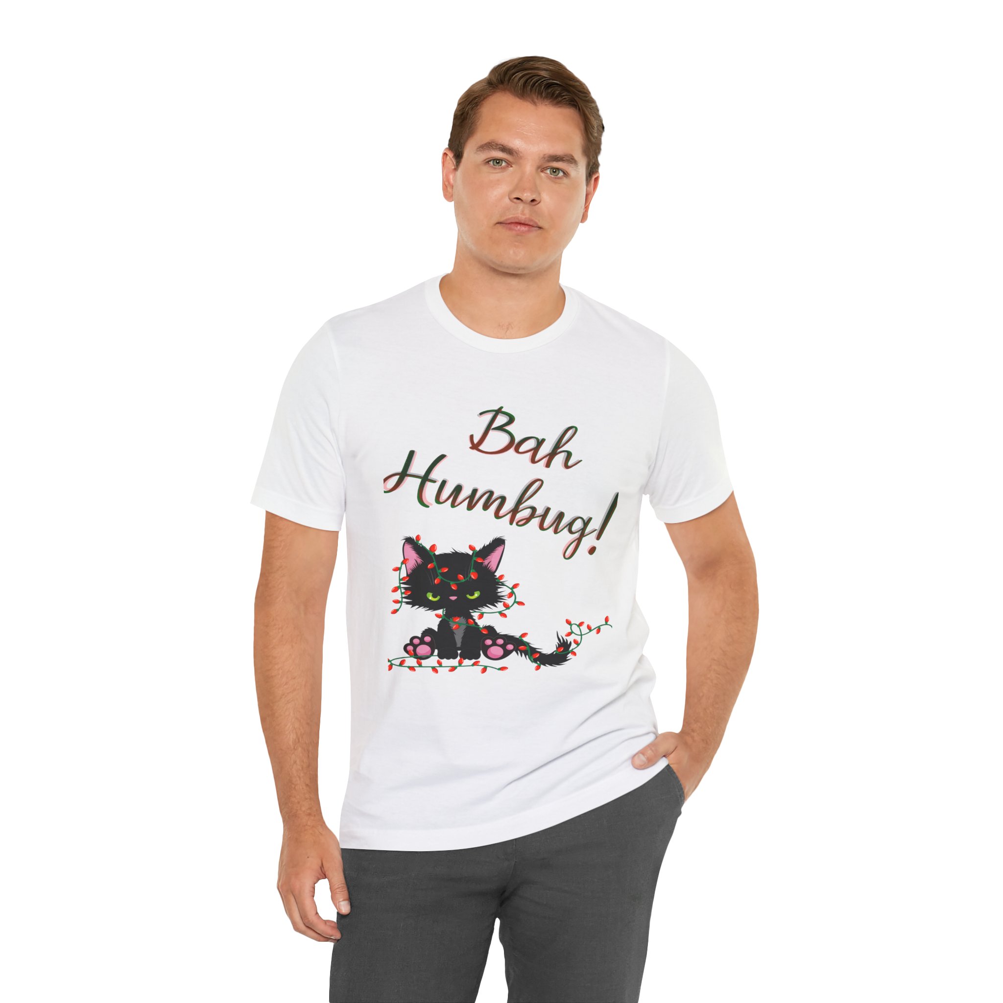 Bah Humbug Black Cat Unisex Jersey Short Sleeve Tee - Image 5