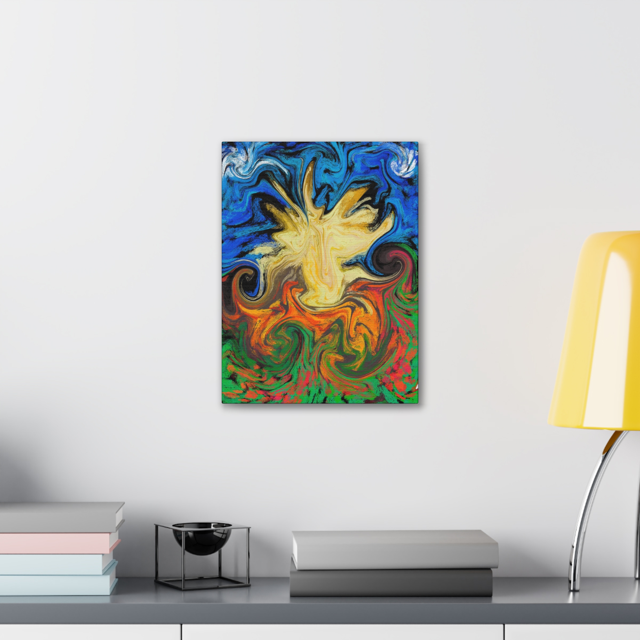 Dilly Dally ~ Vibrant Abstract Canvas Art, Colorful Wall Decor, Modern Home Art, Living Room Decoration, Gift for Art Lovers - Image 3
