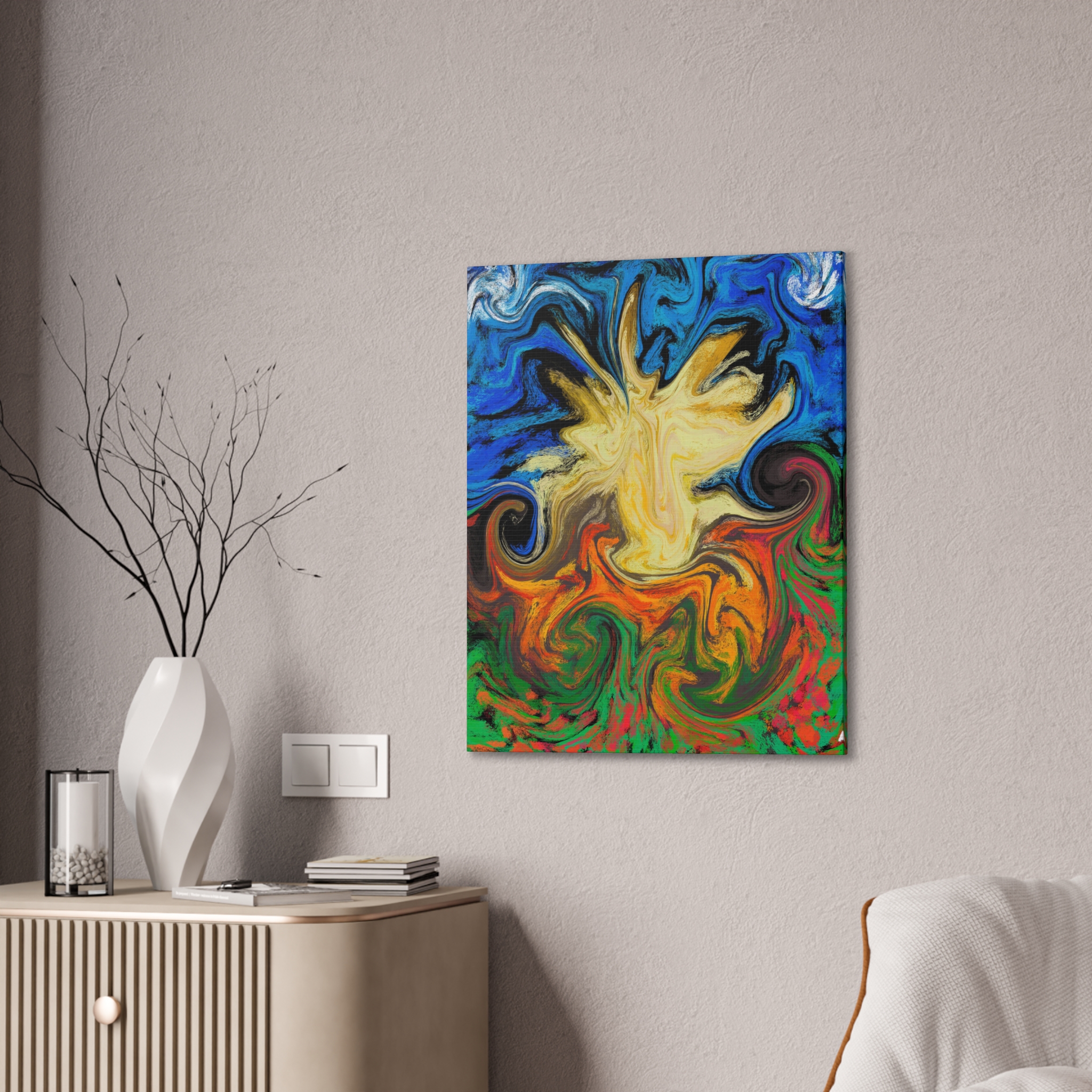 Dilly Dally ~ Vibrant Abstract Canvas Art, Colorful Wall Decor, Modern Home Art, Living Room Decoration, Gift for Art Lovers - Image 14