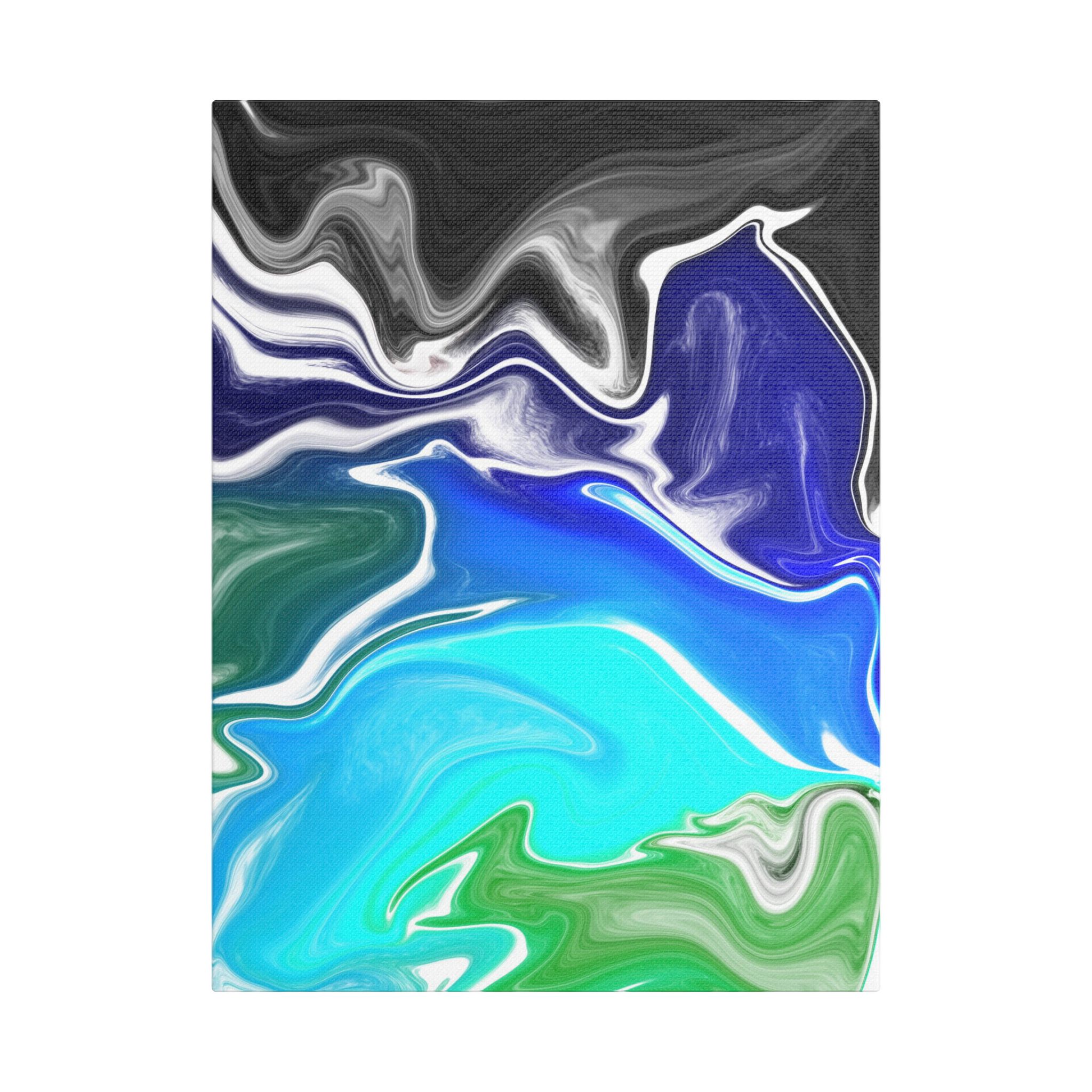Earth Art Print on Satin Canvas, Stretched - Image 3
