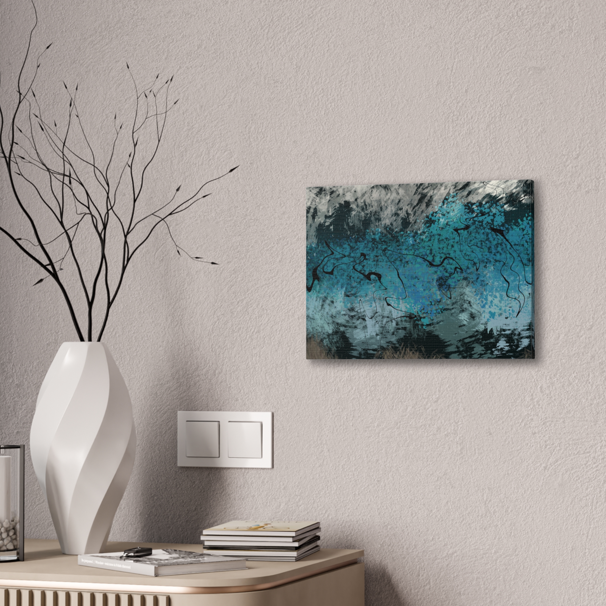 Tsunami ~ Abstract Ocean Wave Canvas Art, Modern Home Decor, Blue Wall Art, Abstract Painting, Coastal Style, Unique Gift Ideas - Image 5