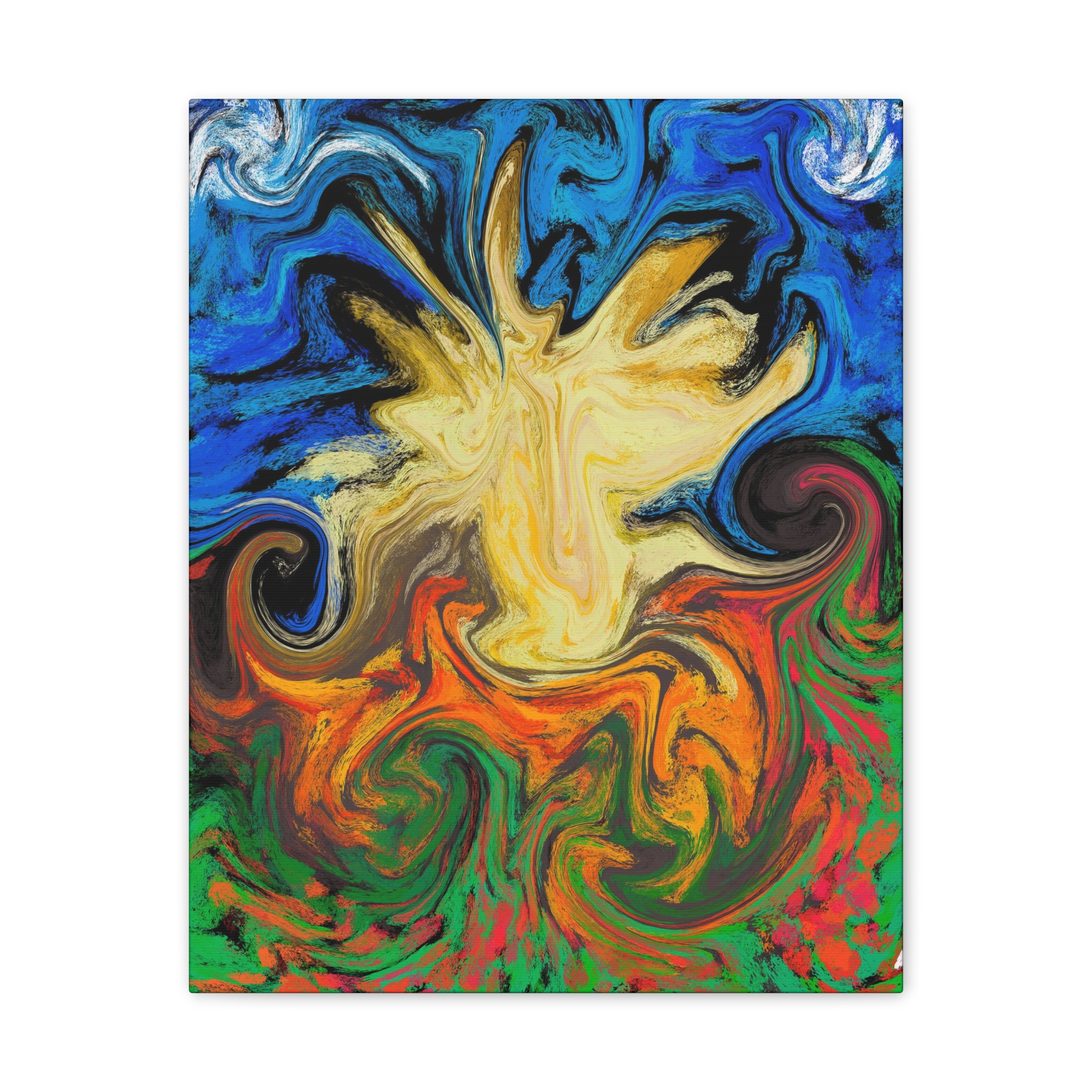 Dilly Dally ~ Vibrant Abstract Canvas Art, Colorful Wall Decor, Modern Home Art, Living Room Decoration, Gift for Art Lovers - Image 4