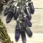 STERLING SILVER CHAIN Amethyst Point Necklace