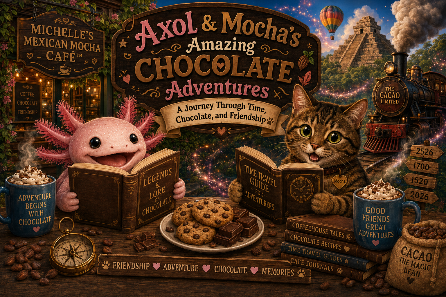 Axol & Mocha's Amazing Chocolate Adventures - A Journey Through Time, Chocolate, and Friendship